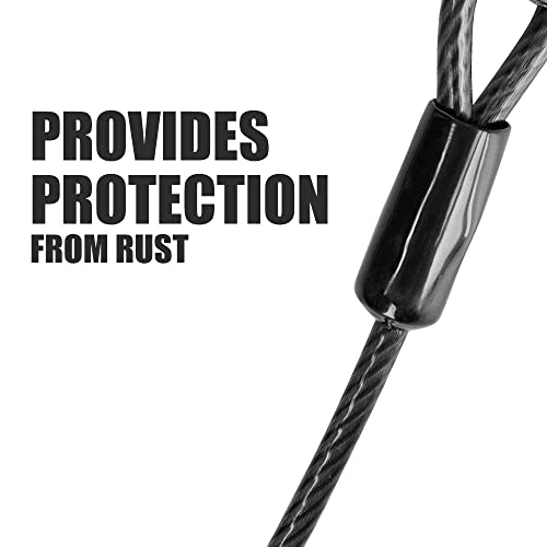 BV Dog Tie Out Cable 25 Feet - Heavy Duty Dog Lead Up to 250 Pounds - Reflective & Rust-Free with Quick Release Swivel Clips & 360° Rotating Clasp