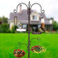 Deluxe Bird Feeding Station Kit With Multi Feeder Hanging Pole, Metal Suet Feeder, Bird Bath, Mesh Tray for Attracting Wild Birds and Planter Hanger (1 Pack)
