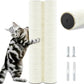 Cat Scratching Post Replacement Pole, 2 PCS 15.7in Cat Tree Replacement Post, Natural Sisal Cat Tree Replacement Parts with M8 Screws, Cat Scratch Post for Refurbishment (15.7in/40cm)