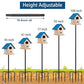 Ottsuls Bird Feeder Pole, 109 Inch Heavy Duty Bird House Pole Kit for Outdoors, with 5-Prong Base Feeding Station for Wild Birds Watching, Adjustable Feeder Stand (House Not Included)