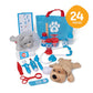Melissa & Doug Examine and Treat Pet Vet Play Set, 24-Piece Animal Doctor Playset with Dog & Cat Plushies, Pet Doctor Kit & Accessories, Preschool Toys for Girls & Boys Ages 3+