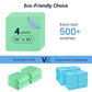 4 Pack 36” x 36” Extra Heavy Absorbency Washable Underpads, Waterproof Quick Drying Nursing Incontinence Reusable Washable Bed Pee Pads for Dogs, Diaper Changing & Adults, Green