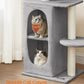 Feandrea Cat Tree, Small Cat Tower for Indoor Cats, Plush Cat Caves with Perch, Scratching Posts, for Small Spaces, Kittens, Light Gray UPCT005G01