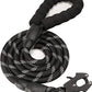 GEIT 2/4/5/6FT Dog Leash, Heavy Duty Rope Leashes, Reflective Nylon Pet Lead with Aluminum Quick Release/Locking Tactical Frog Clip for Small Medium