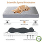 WNPETHOME Orthopedic Waterproof Extra Large Dogs Bed with Removable Washable Cover, Multi-Needle Quilting XL Crate Bed for Large Sized Dog, Light Grey