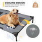 Elevated Dog Bed with Canopy, 48-inch Waterproof Pet Cot, Portable Outdoor Pet Bed with Carry Bag, Indoor/Outdoor Cooling Canopy Dog Tent for Large