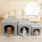 Hovicaed Indoor Dog House for Extra Large Medium Small Sized Dogs - Dog Tent with Washable Removable Cover, Pet Orthopedic Dog Cave Bed Egg-Crate