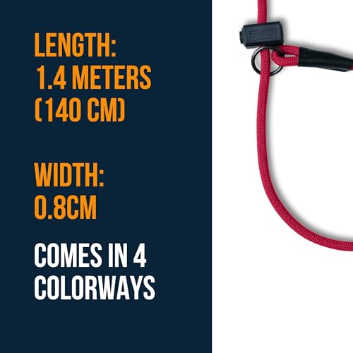Fenrir Slip Leash 1.4m Professional Dog Training Lead to Stop Pulling, Perfect for Walks, Easy to Use, Spring Loaded Stopper, Light Weight and Durable