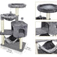 YUNIQUE Cat Tree with Cat Condo and Big Hammock, Grey