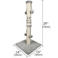 Dimaka 29'' Cat Scratching Post, Natural Sisal Rope Scratcher Post, Kitten Claw Scratch with 4 DanglingToy Balls for Large Cats (Grey)