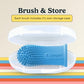 Jasper Dog Toothbrush, 360 Dog Tooth Brushing Kit, Finger Toothbrush, Cat Tooth Brush, Teeth Cleaning, Pet Tooth Brush for Small & Large Pets, Pet Toothpaste Not Included, 2-Pack Blue