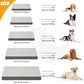 KSIIA Orthopedic Dog Bed Dog Crate Bed Waterproof for Large Dogs Deluxe Plush Washable Pet Mat with Egg Crate Foam & Removable Cover, 35 x 22 Inch, Gray