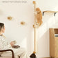 FUKUMARU Cat Wall Scratcher, 60" Tall Wall Mounted Kitten Scratching Post, Sturdy Sisal Climbing Tree for Indoor Large Cats