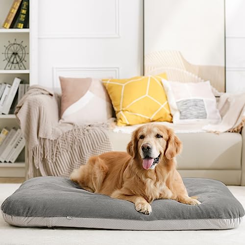 Dog Bed for 150 Pounds Dogs, Super Comfy Large Bed, 47 Inches Orthopedic Sleeping Mattress for XL Dogs, Jumbo Size with Anti Slip Bottom, with Removable and Washable Cover