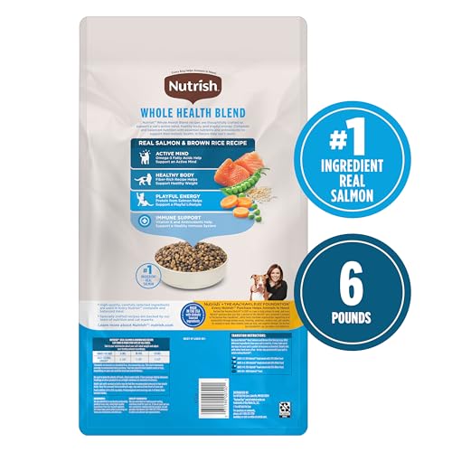 Nutrish Real Salmon & Brown Rice Recipe Dry Cat Food, 6 lb. Bag, Packaging May Vary (Rachael Ray)