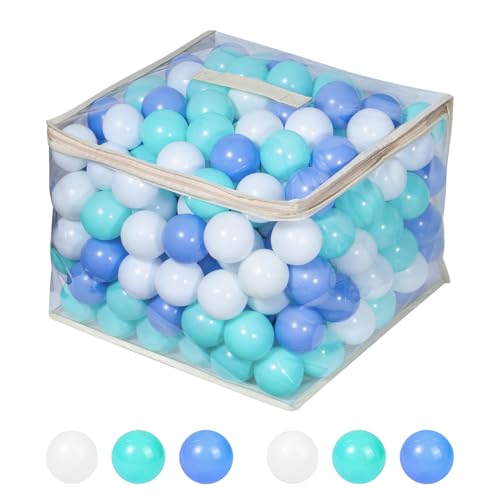 MoonxHome Ball Pit Balls for Toddlers, BPA Free Crush Proof Plastic Toy Balls for Ball Pit, Children's Pool Water Toys, Macaron Ocean Balls for Play