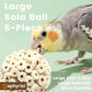 Bird Toys Sola Balls 2.36'' - 6PCS, Bird Foraging Toy, Soft Sola Atta Ball, Parrot Chew Shred Toy for Sharpening Claws and Beaks for Cockatiel, Parakeets, Conure, Love Birds, Budgie and Small Birds