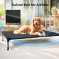 Veehoo Cooling Elevated Dog Bed Add Removable Waterproof Bolster Cushion Mat, Raised Pet Cot with Breathable Teslin Mesh, No-Slip Feet, Dog Couch Bed for Indoor Outdoor, 42x30inches, Black, CWC2331B