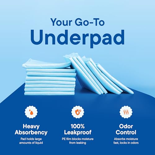 Chucks Pads Disposable [100-Pack] Adult Incontinence Underpads 23"x36" Large Super Absorbent Protective Bed Pads, Leak-Proof Pads – Pee Pads for Kids, Adults and Pets – Dog & Puppy Training Pads
