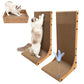 Cat Scratching Post, 3-in1 Scratching Board for Indoor Cats, 2PK 22in L-Shaped Cat Scratcher with 1PK Cardboard Box Scratch Pad, Cats Scratch Furniture Protector with Feathered Toy