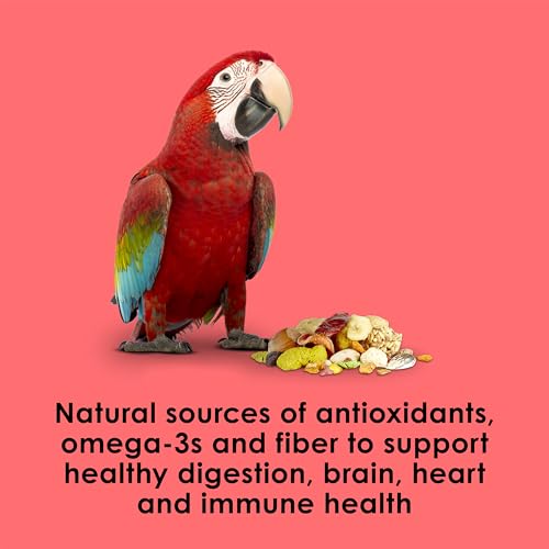 Kaytee Fiesta Macaw Food, Nutritious and Fun Blend, Supports Skin, Feather, Digestion, Brain and Heart Health, 4.5 pounds