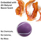Playology Dog Toys | Squeaky Chew Ball for Dogs, Value 3-Pack | Bacon Scented Small Dog Balls | Bouncy Floating Chew Toys for Fetch