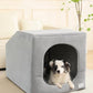 Hovicaed Indoor Dog House for Extra Large Medium Small Sized Dogs - Dog Tent with Washable Removable Cover, Pet Orthopedic Dog Cave Bed Egg-Crate