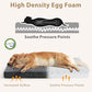 JOEJOY XL Dog Beds Large Sized Dog, Orthopedic Big Dogs Crate Bed with Washable Removable Cover, Extra Thick Egg Memory Foam Pet Beds, Grey, 41"x27"