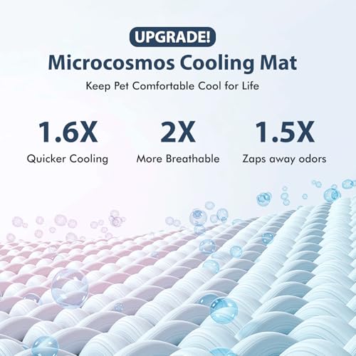 MICROCOSMOS Summer Cooling Mat & Sleeping Pad- Water Absorption Top, Materials Safe, Easy Carry, EZ Clean. Keep Cooling for Pets, Kids and