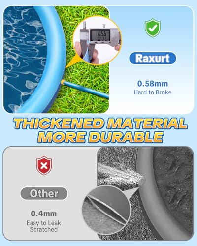 Raxurt Non-Slip Splash Pad for Kids and Dog, 67'' Splash Pad Thicken 0.58mm for Kids Ages 4-8 Toddler Baby Splash Sprinkler Pad Dog Pool Summer