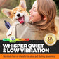 Whisper Quiet Dog Nail Grinder with 4 LED Lights, Safe & Stress-Free for Sensitive Dogs Cats of All Breeds & Sizes, 3 Grinding Bits, 3-Speed, Pet Nail Trimmers, Rechargeable Painless Grooming Kit Blue