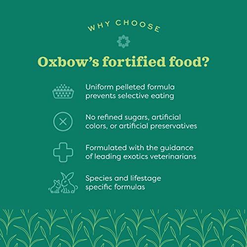 Oxbow Garden Select Rabbit Food, Adult Rabbit, Made with Oxbow Timothy Hay, Vitamin & Mineral Rich Pet Food Pellets, Bunny Supplies, Made in USA, High Fiber, 4 lb Bag