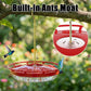 FEED GARDEN Hummingbird Feeders for Outdoors, 2 Pack 16oz Leak-Proof Dish-Style Nectar Feeder Built-in Ant Moat, 5 Feeding Ports, Wide Mouth Easy Clean, BPA-Free Garden Décor Gifts