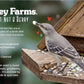 Valley Farms Fruit Nut & Berry (4 LB) Wild Bird Food Outside Feeders, Bird Seed with Dried Fruit, Peanuts, Sunflower, and Safflower, High Energy Mix for Healthy Birds!