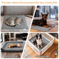 BECEMURU Pet Heating Pad for Dogs & Cats, 18x16 in, Waterproof Heated Bed with 6-Temp & Timer, Chew-Resistant Cord Electric Warm Bed for Senior Pets, Soothing Pain Relief for Arthritis