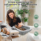 JUNSPOW Cat Desk Bed - One-Click Folding,Sunken Design & Space-Saving Semi-Circular Cat Bed, Soft Faux Rabbit Fur Material, Suitable for Various