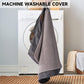 Sunheir Washable Large Dog Bed Covers Soft Plush Replacement, Waterproof Dog Bed Liner, Pet Bed Cover with Zipper 35x22x3 Inches, Grey, Cover Only