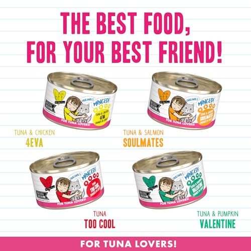 Weruva BFF Minced Natural Wet Cat Food, Batch O Besties Variety Pack, 3oz Can, Pack of 12