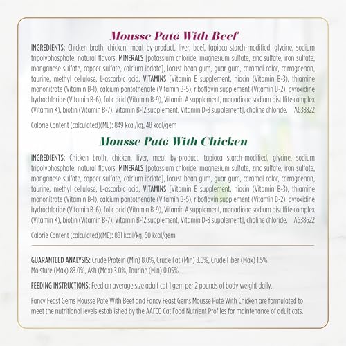 Fancy Feast Gems Pate Cat Food Mousse and a Halo of Savory Gravy Wet Cat Food Variety Pack - (Pack of 12) 4 oz. Boxes