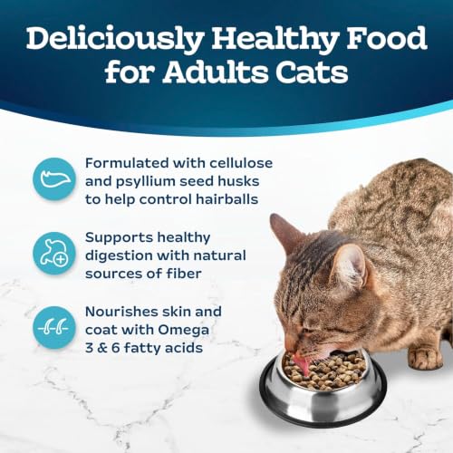 Blue Buffalo Tastefuls Chicken & Brown Rice Recipe Adult Dry Cat Food Hairball Control, Real Chicken First, Deliciously Healthy Natural Cat Food