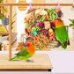 KATUMO Bird Toys, Parakeet Grass Mat Foraging Toy Parrot Shredding Hanging for Cockatiel Lovebird Parakeet Budgie Small-Medium Birds