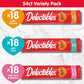 Delectables Squeeze Up Variety Pack, Creamy Squeezable Puree, Lickable Wet Cat Treats, Grain Free, No Fillers, by-Products, Preservatives, 0.5 Ounces Tube, 54 Tubes Total
