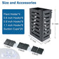 Aquarium Plant Holder 4 PCS Aquatic Plant Pot with 24 Hooks and 20 Suction Cups for Fish Tank Aquarium Planter and Aquascape Decorations (Black)