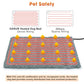 GASUR Heated Cat Bed, Waterproof Cat Heating Pad with Timer Temperature Adjustable, Indoor Heated Electric Pet Bed for Cats Dogs, Auto Power-Off, Anti-bite Pet Heated Pad, 18''x16'', Small