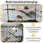 1Pcs Rat Climbing Rope Net Toy for Cage, Bird Hemp Rope Perch Swing, Ladder Rope Bridge Hanging Hammock, Small Animal Activity Toy for Mouse, Mice, Parrot, Bird (Random Color)