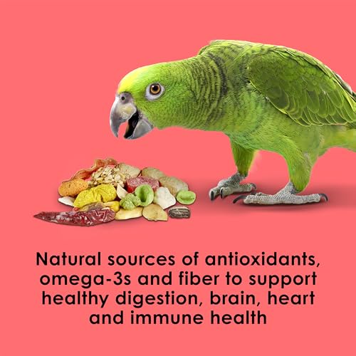 Kaytee Fiesta Parrot Food, Nutritious and Fun Blend, Supports Skin, Feather, Digestion, Brain and Heart Health, 2.5 pounds