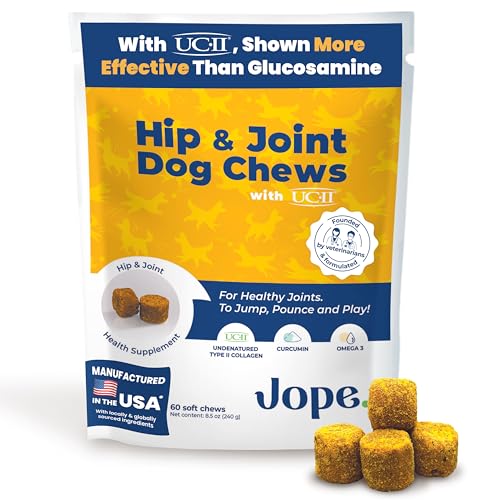 Jope Hip & Joint Supplement for Dogs Large, Medium, Small - Joint Chews w/UC-II® Collagen - Proven Better Than Glucosamine Chondroitin in Canine