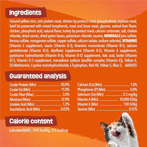 Purina Friskies Tender and Crunch'd With Flavors of Chicken, Beef, Carrots and Green Beans - (Pack of 4) 3.15 lb. Bags