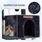 Gitelsnour Cat Tree, Cat Tower for Indoor Cats, 43.3 inch Cat Tree Tower with Sturdy Steel Tube, Hammock, Cat Condo for Small Cats and Kittens, Scratching Post, Smoky Gray GCT004SG
