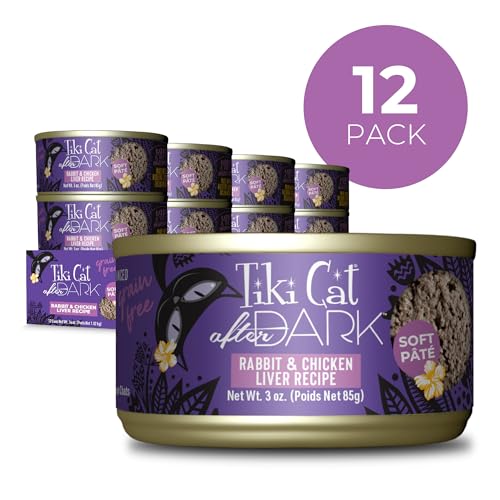 Tiki Cat After Dark Pâté Wet Cat Food, Rabbit & Chicken Liver, 3 oz. Cans (12 Count)